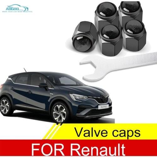 Car Wheel Tire Air Valve Caps Stem Cover With Brand Logo For Renault Koleos LAGUNA SCENIC Megane Fluence Kadjar Clio Kwid Espace