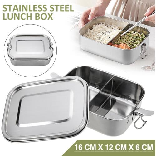 Lunch Box Container Stainless Steel Anti-Leak Bento Box Food Container Snack Storage Box for Kids Women Men