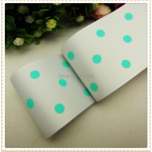 2" (50mm) Polka Dots Printed Grosgrain Ribbon 10 Yards for Gift Wrappping, Bouquet Wrapping, Decoration, Craft ,72931