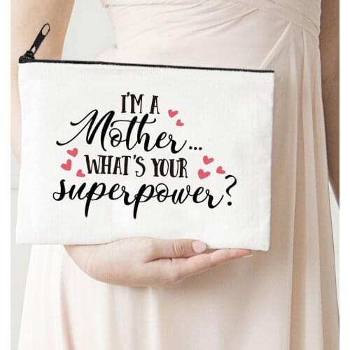 Cosmetic Bag Mother Letter Makeup Bags Women Travel Fashion Purses Ladies Portable Cosmetic Case Girls Beauty Bag