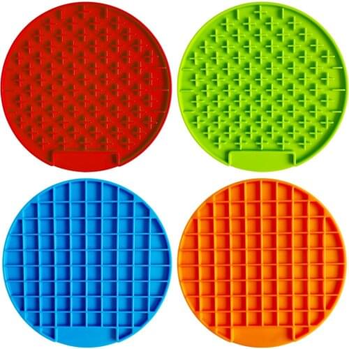 Mat for Dogs Cats Slow Food Bowl New Pet Dog Feeding Food Bowl Silicone Dog Feeding Lick Pad Dog Slow Feeders Pet Treat Supplies
