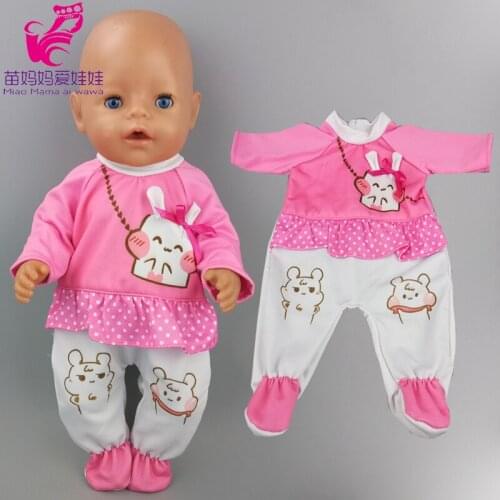 40cm reborn baby doll one-piece suit suitable for 17 inch baby doll clothes rompers