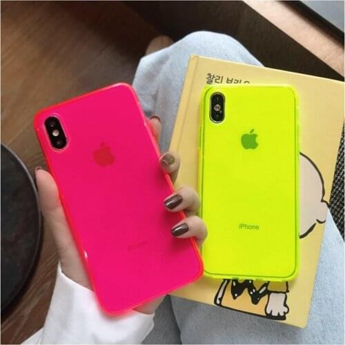 Fashion cute Fluorescent Color Phone Case for Samsung A50 A70 A51 A71 S20 S9 S10 plus note10 plus Back Cover luxury Soft Cases