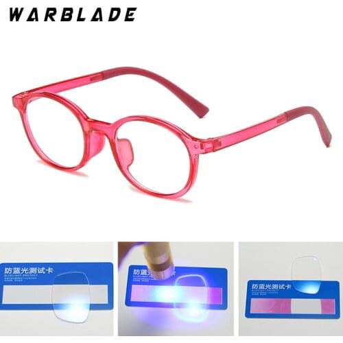 WarBLade Blue Light Glasses Boys Girls Computer Glasses Goggles Transparent Optical Eyewear Frame Kids Anti Blue Ray Eyeglasses