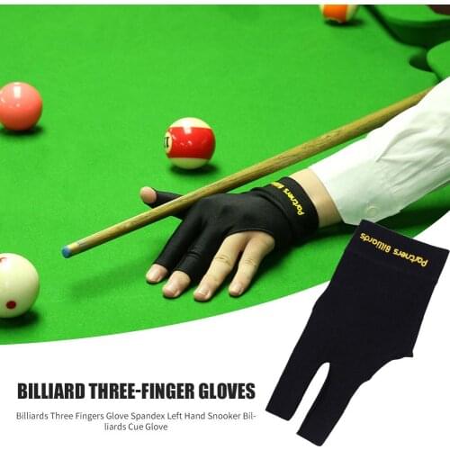 New Billiards Three Fingers Glove Spandex Left Hand Snooker Billiard Cue Glove Free Size Fitness Sports Accessories Equipment