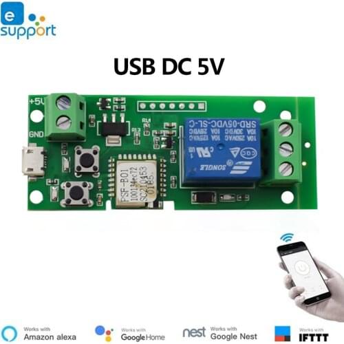 Garage Door Wifi Switch 1CH 4CH Wireless Relay Module Smart Home Automation Module APP Remote Control Voice Control with Alexa