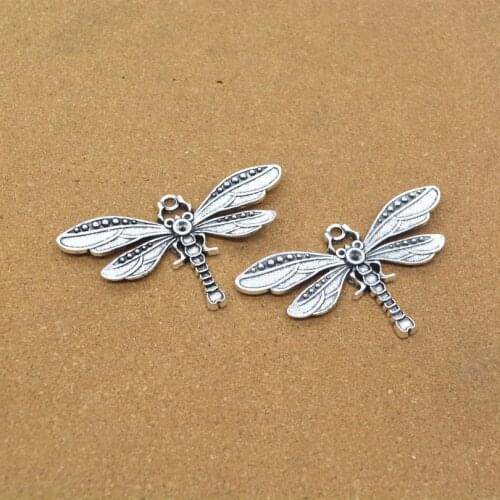 20Pcs/lot Fashion Dragonfly Charms 42*72*4MM Big Pendant for Necklace Key Rings Accessories