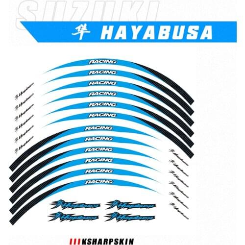 Motorcycle Racing Wheel Tire Rim Decoration Adhesive Reflective Decal Sticker For SUZUKI Hayabusa GSX1300R gsxr 1300 gsx 1300r