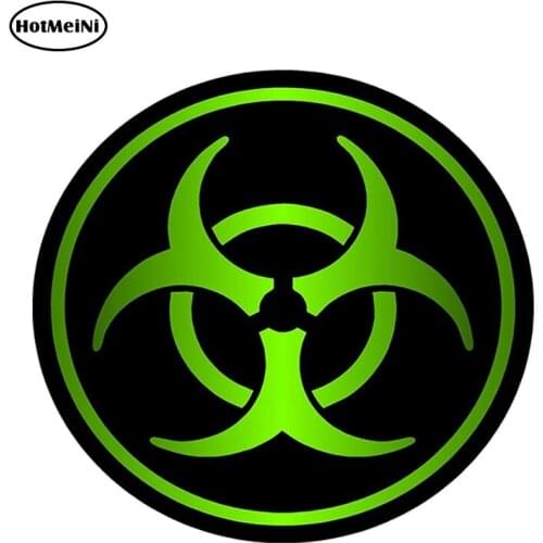 HotMeiNi 13cm x 13cm Car Sticker Zombie Bio Hazard Vinyl Decal Sticker Sniper Skull Funny Waterproof Car Styling Accessories