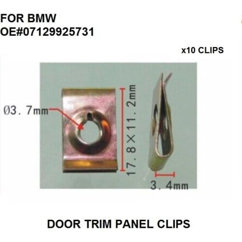 OE#07129925731 , x10 pieces Body Nuts All for BMW Automobiles / Motorcycles & MINI E24 E28 E30 E36 E46 M3