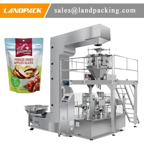 Frozen Dried Apple Slices Premade Zipper Pouch Fill And Seal Machine