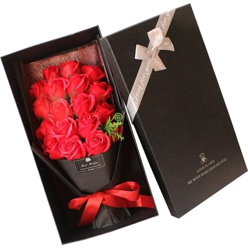 1 Box of Soap Rose Bouquet Gift Box Soap Flower Decorative Bouquet Present