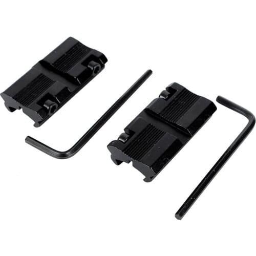 2Pcs Scope Adapter 11Mm Zwaluwstaart Tot 20Mm Weaver Picatinny Militaire Rail Converter Mount Wever Hunting Gun Accessoires