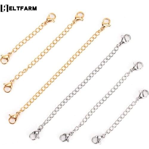 5/7.5/10cm Tone Extended Extension Tail Chain Lobster Clasps Connector For DIY Jewelry Making Findings Bracelet Necklace