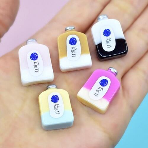 5Pcs Simulation Imitated Tea Bottle Charms Pendant Resin Earring Jewelry