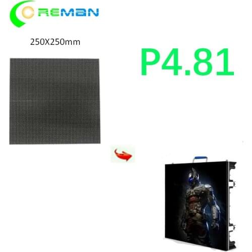 Ali express 3.91 250x250mm Outdoor P4.81 SMD1921 Full Color LED Module for 500x500mm/500x1000mm LED Cabinet
