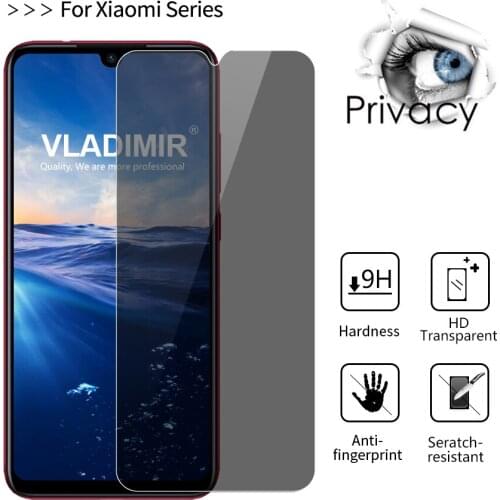 2.5D Privacy Anti Spy Tempered Glass for Xiaomi Redmi Note Mi 7 7A 8 8A 9 9A 9C 9T 9S 10 10T Poco F1 F2 X3 F3 M3 Lite Pro Max