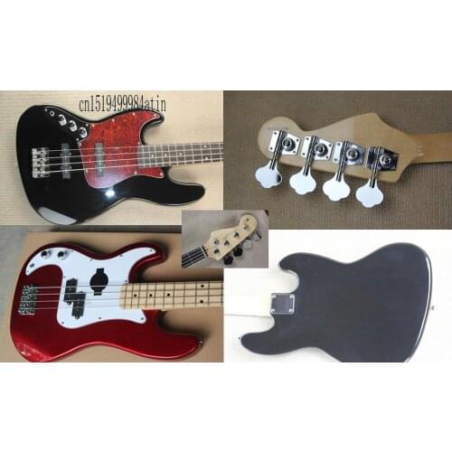 Free shipping wholesale Top Quality FD black Left Hand 4 string Jazz black Electric Bass Electric guitar