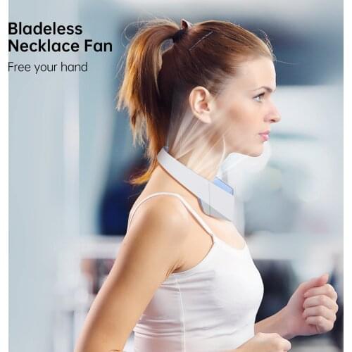 Bladeless Hanging Neck Fan Portable Sport Fans Wearable Personal Fan Rechargeable Cooling Usb Powered Desk Fan With 3 Speed#g4