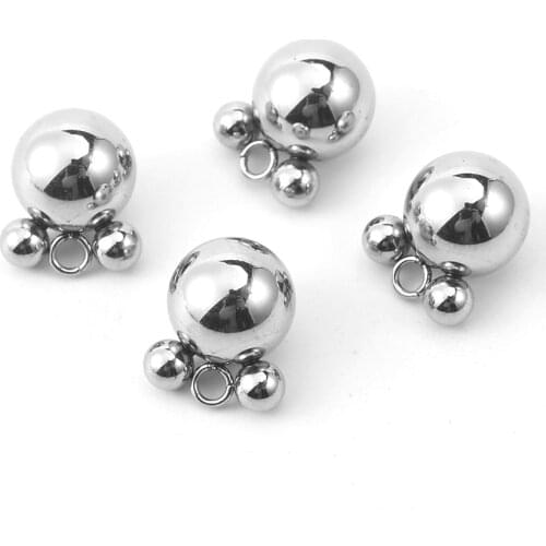 5-50Pcs/Lot 3-10mm Stainless Steel Solid Beads Diy Handicraft Bracelet Necklace Accessories Charms Beads For Jewelry Making