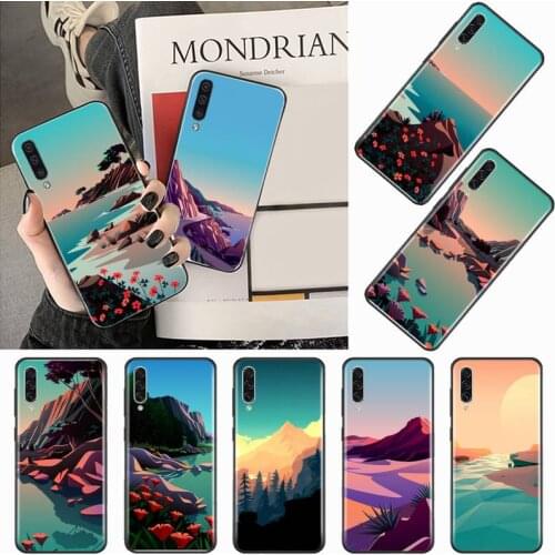 Hand Painted Landscape pattern Phone Case For Samsung galaxy A S note 10 7 8 9 20 30 31 40 50 51 70 71 21 s ultra plus