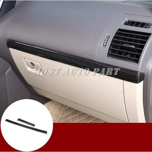 Black Center Console Molding Trim Cover 2pcs For Toyota Prado FJ150 2010-2019 Car accesories interior Car decoration