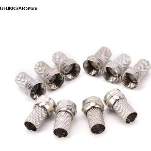 10 Pcs F Digital Cable Terminal Connector For Cable TV SCREW Plug SAT RG6 CT100 WF100 TX100 H109F PH100