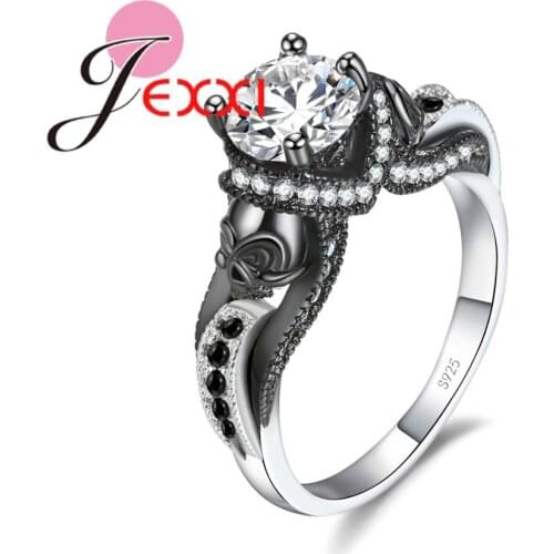 Zircon 925 Sterling Silver Mixed Color Rings Classic Fashion Jewelry Wholesale Special Design Engagement Jewelry Gift