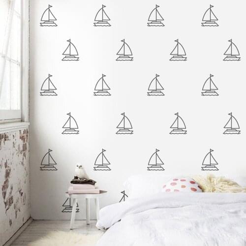 Diy Boat Wall Sticker Vinyl Stickers Wall Art WallPaper Home Decor Children House Decoration Wall Decals