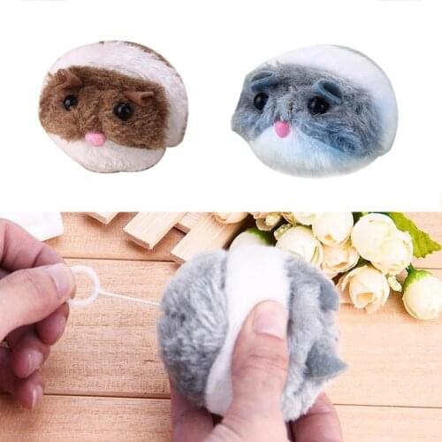 Cat Toy Plush Fur Toy Shake Vibrating Pull String Mouse Plush Toys Pet Kitten Funny Movement Rat Interactive Bite Toy Dropship