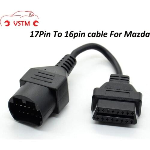 VSTM for Mazda 17Pin to 16Pin OBD2 OBD II Cable Connector cable for Mazda 17 pin connect adapter