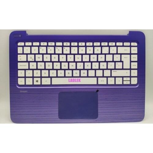 New Purple palmrest Latin Spanish keyboard for HP Stream 13-c101la 830647-161