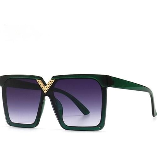 Trendy Sunglasses For Women 2021 Fashion Square Designer Black Big Frame Sunglasses Men Classic Retro Unisex Eyewear Vinta