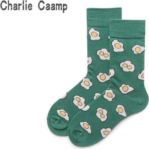 Charlie Campp Spring And Summer Couples Cotton Flower Flower Trends Sweat Sweat Womens Mens Crew Socks HY1001