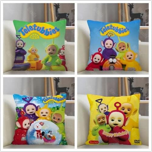 Musife Teletubbies Pillowcase Custom Square Pillow Cover Case Zipper Pillowcase 35*35,40*40,45*45cm Drop Shipping