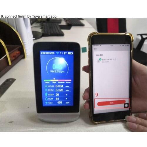 2021 New DM72B Indoor Multi-Function Air Detector Gas Quality Monitor CO2 Carbon Dioxide Meter with 4.3 Inch Air Analyzer Meter