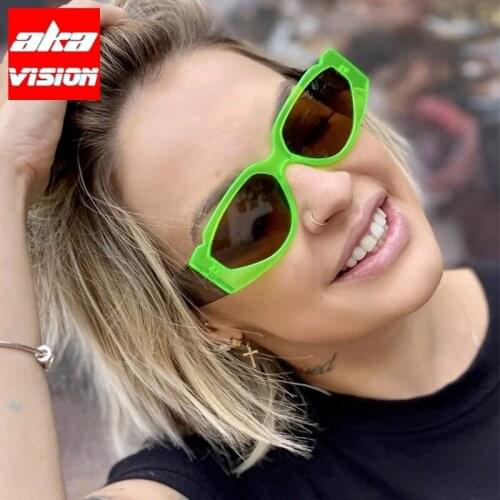 AKA VISION Cat Eye Oversized Sunglasses Women Brand Designer Sunglasses for Women Retro Gafas De Sol De Mujer Shades for Women