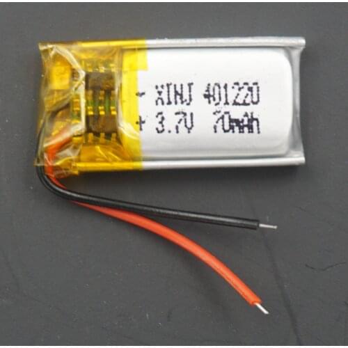 XINJ 3.7V 70mAh Li lithium polymer battery li po Li ion 401220 For bluetooth headphones mp3 watch speaker GPS driving recorder