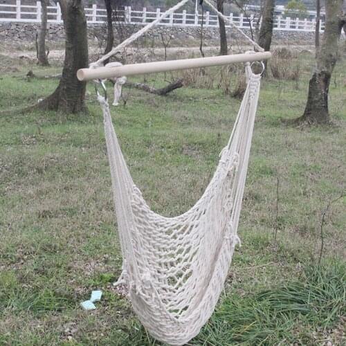 Portable Thicken Cotton Rope Mesh Hanging Chair Student Dormitory Swing Hammock Indoor Outdoor Children Leisure Chair