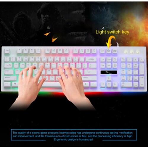 Wired Waterproof Usb Backlit Computer Keyboard Manufacturer Luminous Gaming Keyboard Custom Floating Keycap G20 Black