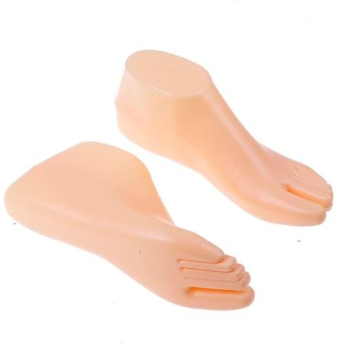 Drop Shipping 1 Pair Female Feet Mannequin Model For Foot Thong Style Sandal Shoe Sock Display