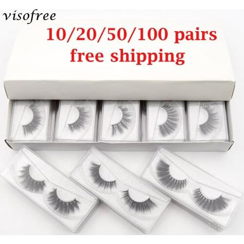 Wholesale Eyelashes 10/30/50/100 pcs 3d Mink Lashes Natural Mink Eyelashes Wholesale False Eyelashes Makeup False Lashes In Bulk