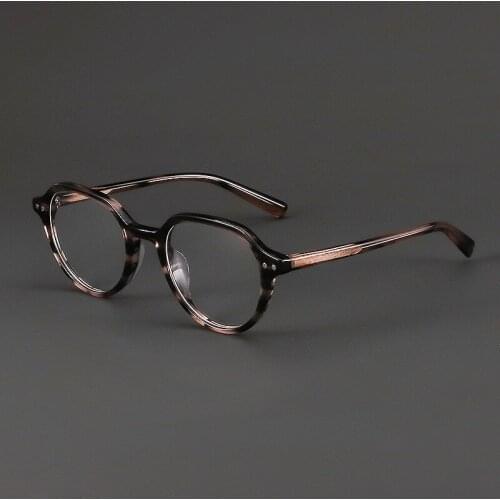 Rockjoy Acetate Eyeglasses Frames Male Women Black Tortoise Glasses Men Vintage Fashion Plain Eyewear Nerd Spectacles Receipt