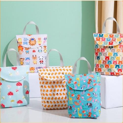 Baby Diaper Bag Organizer Waterproof Swim Sport Travel Carry Bag Reusable Baby Bag Fashion Prints Wet Dry Diaper Bag