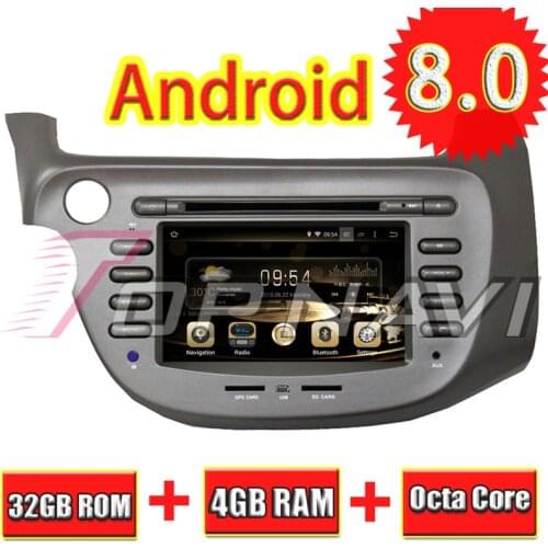 Topnavi 7'' Octa Core Android 8.0 Car GPS Navigation for FIT / JAZZ 2007- LHD For Honda Autoradio DVD Multimedia Audio Stereo