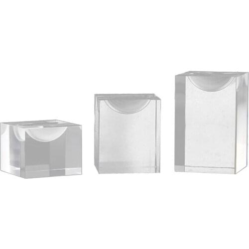 Solid Acrylic Finger Ring Jewelry Display Slot Stand Holder Jewellery Showcase Countertop