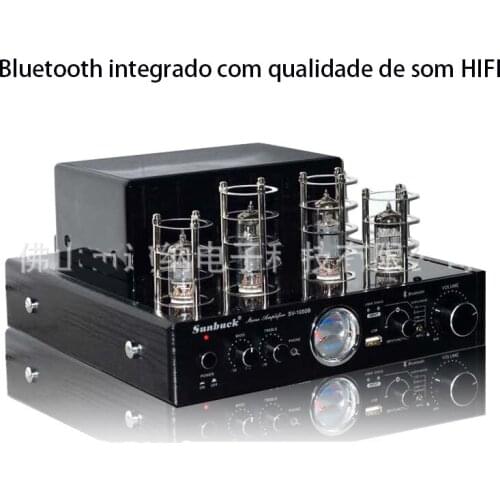 220V 25+25W 2.0 Channel Fever HIFI Bile Duct Amplifier Amplifier High-power Headphone Amplifier Built-in Bluetooth Amplifier