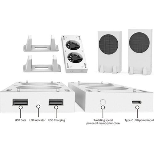 Vertical Cooling Fan Stand Base Host Cooler Bracket for XboxSeriesS Game Console Accessories