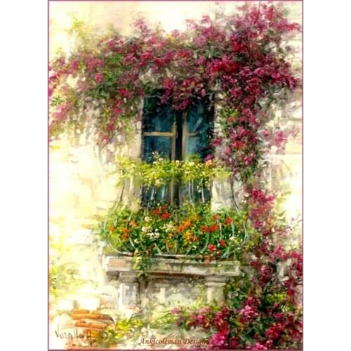 Needlework for embroidery DIY DMC Color High Quality - Counted Cross Stitch Kits 14 ct Oil painting - Windowsill