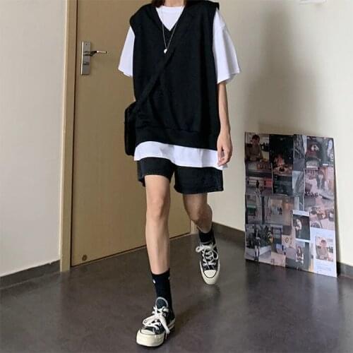 Jacket Vest Spring Autumn Pure Cotton Flow Sleeveless Vest for Women Chaleco Mujer